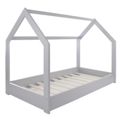 Wooden house bed 160x80cm without barriers